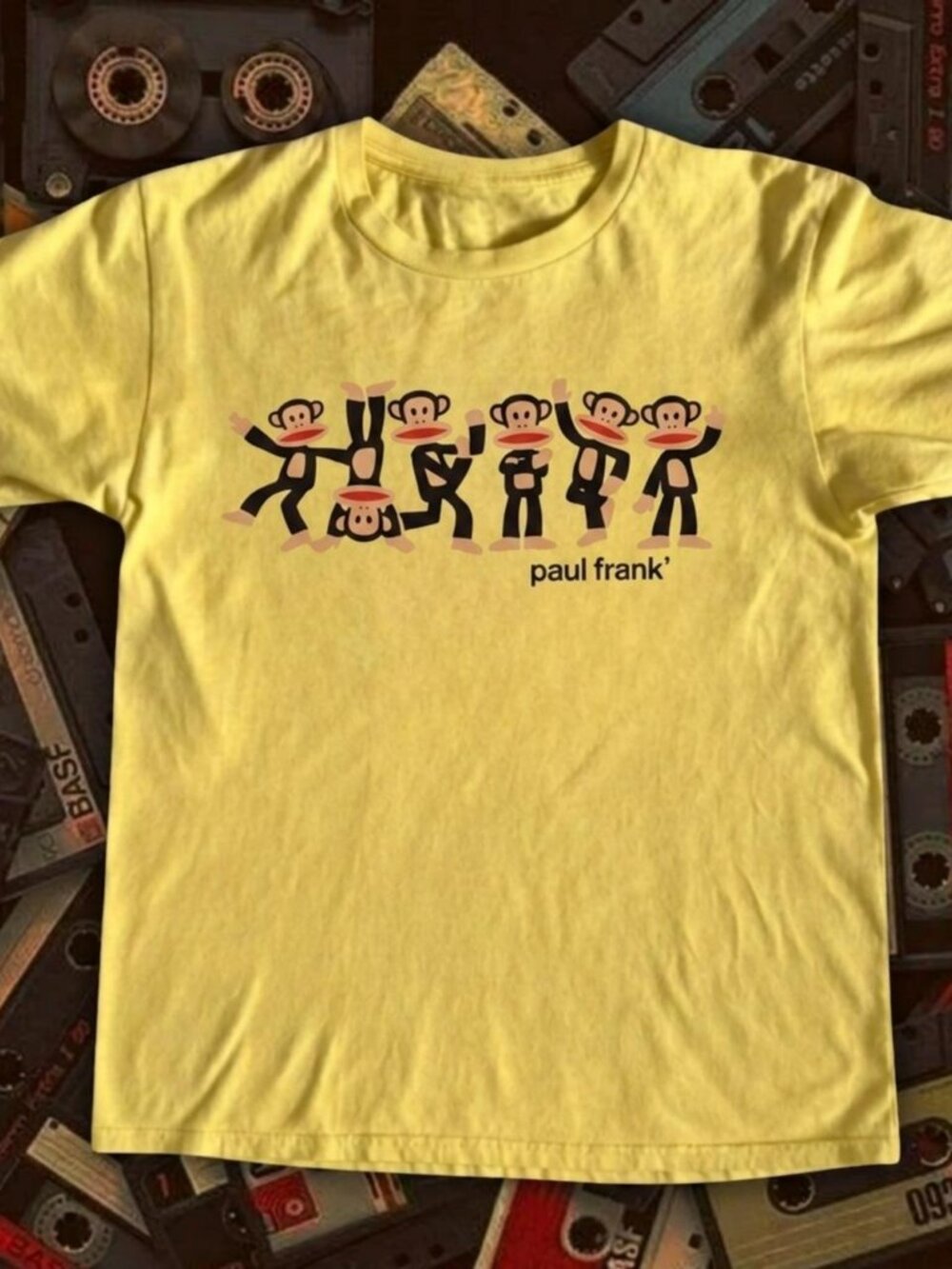 Yellow daisy Paul Frank monkeys t-shirt